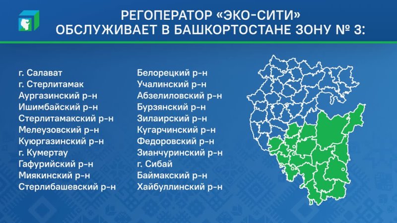 В Башкортостане  три региональных оператора по вывозу мусора и вся территория поделена на зоны
